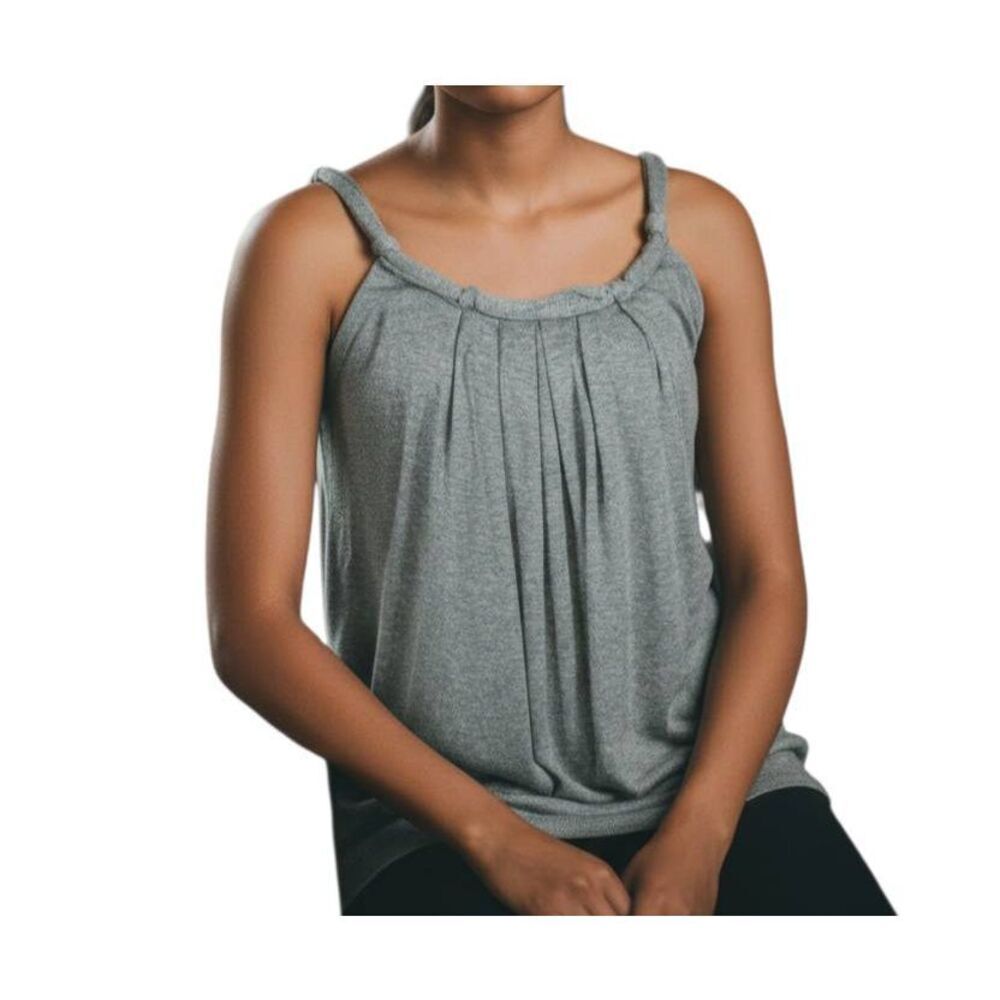 SYMMETRY SILVER METALLIC TANK TOP SZ.M EUC